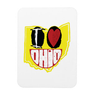 I Love Ohio Smiling Happy Face  Magnet