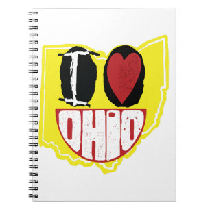 I Love Ohio Smiling Happy Face  Notebook