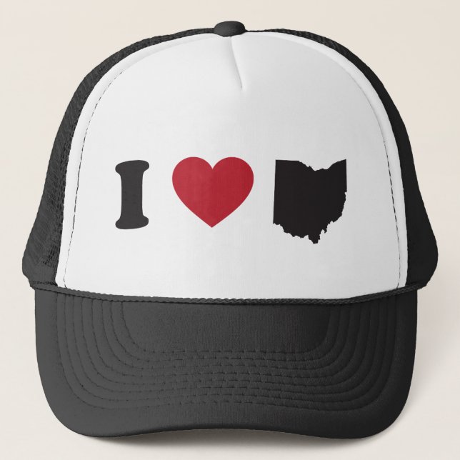 I Love Ohio Trucker Hat (Front)
