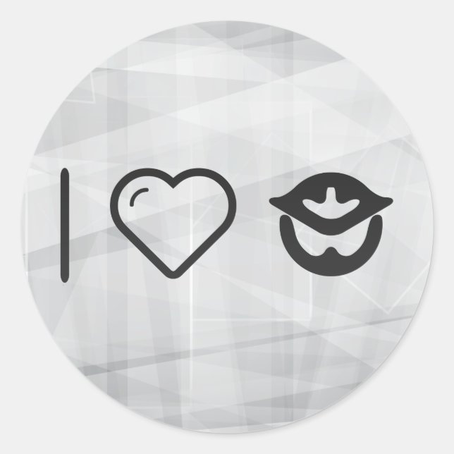 I Love Okayama Classic Round Sticker (Front)