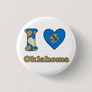 I love Oklahoma 3 Cm Round Badge
