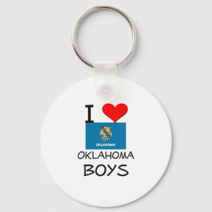 I Love Oklahoma Boys Key Ring