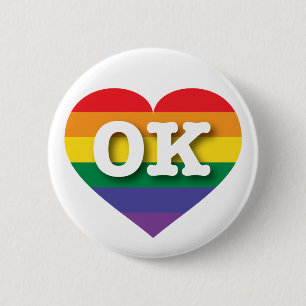 I love Oklahoma Gay Pride 6 Cm Round Badge