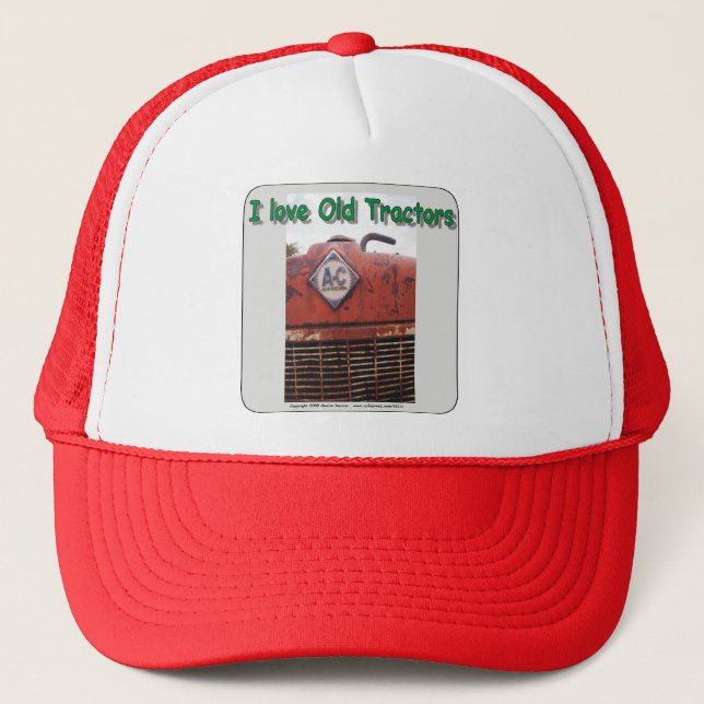 I love old AC tractors Trucker Hat (Front)