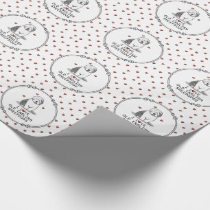I Love Old English Sheepdogs (Grey 1) Cute OES Wrapping Paper