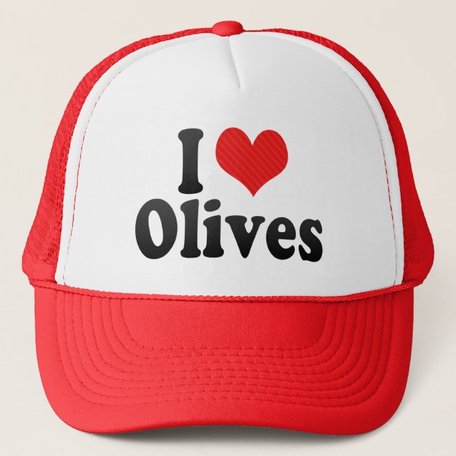 I Love Olives Trucker Hat (Front)