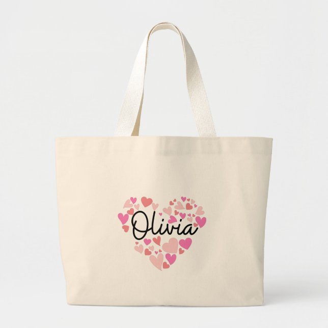 I love Olivia Large Tote Bag (Front)