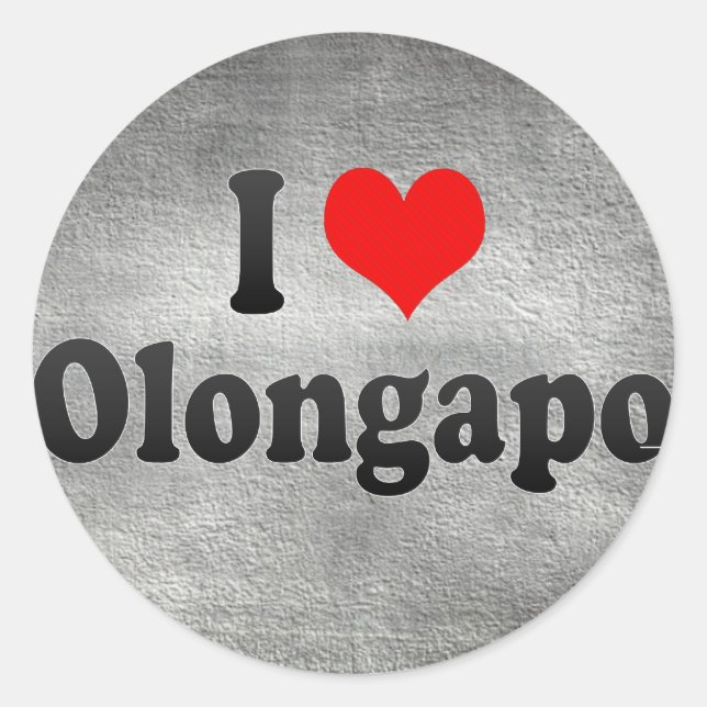 I Love Olongapo, Philippines Classic Round Sticker (Front)