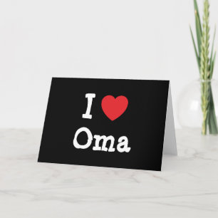 I love Oma heart T-Shirt Card