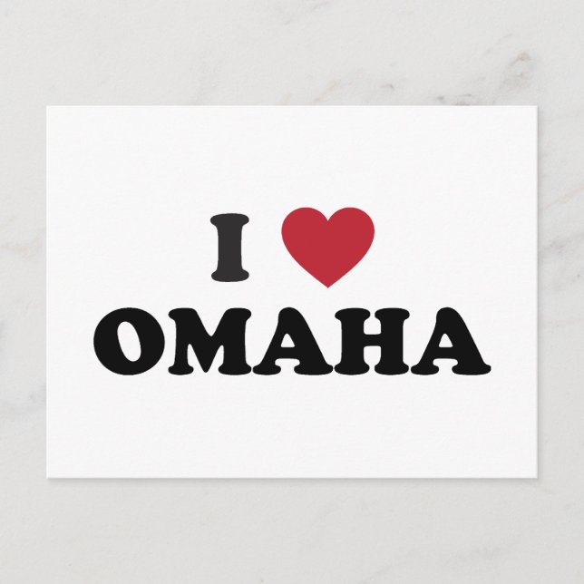 I Love Omaha Nebraska Postcard (Front)