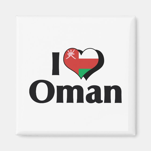 I Love Oman Flag Magnet (Front)