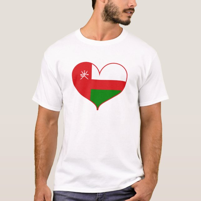 I Love Oman Flag T-Shirt (Front)