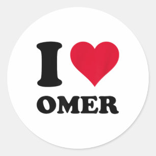 I Love Omer _1  Classic Round Sticker