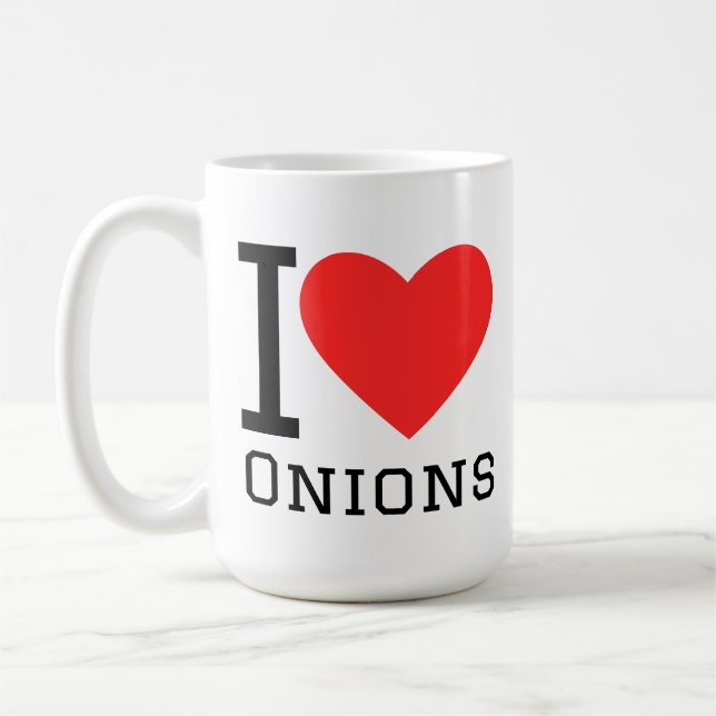 I love onions coffee mug (Left)