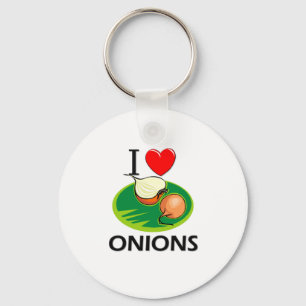 I Love Onions Key Ring