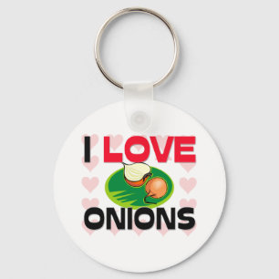 I Love Onions Key Ring