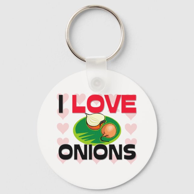 I Love Onions Key Ring (Front)