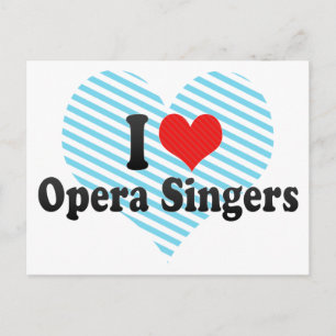 I Love Opera Singers Postcard