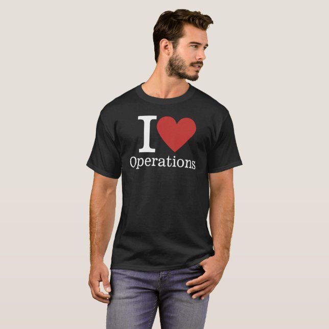 I ❤️ Love Operations for Employees CUSTOM Men's T-Shirt (Front Full)