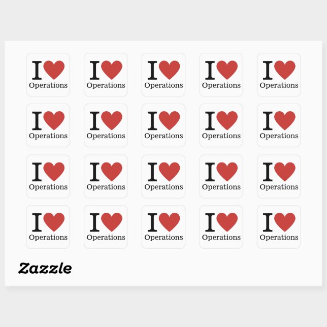 I ❤️ Love Operations - Operations Dept. - STICKER (Sheet)