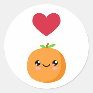 I love Oranges Classic Round Sticker