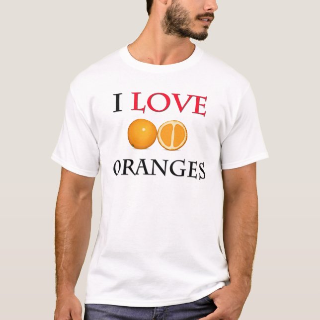 I Love Oranges T-Shirt (Front)