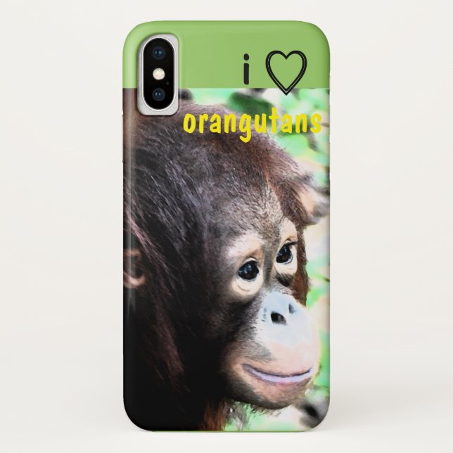 I Love Orangutans Case-Mate iPhone Case (Back)
