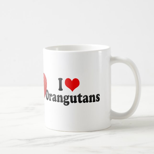 I Love Orangutans Coffee Mug (Right)