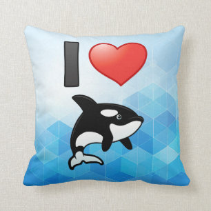 I Love Orcas Cushion