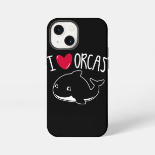 I Love Orcas Funny Orca Killer Whale Lover Cute iPhone 13 Mini Case