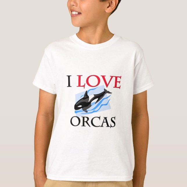 I Love Orcas T-Shirt (Front)