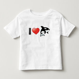 I Love Orcas Toddler T-Shirt