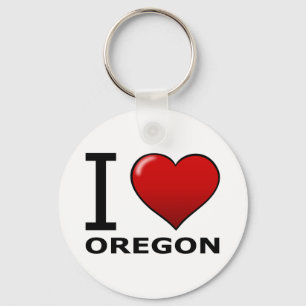 I LOVE OREGON KEY RING