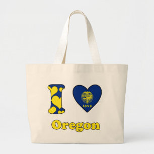 I love Oregon Large Tote Bag
