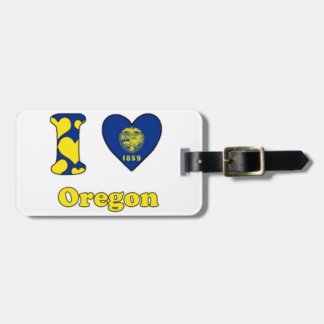I love Oregon Luggage Tag (Front Horizontal)