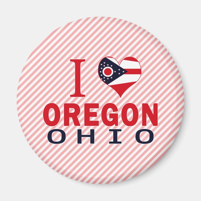 I love Oregon, Ohio Magnet (Front)