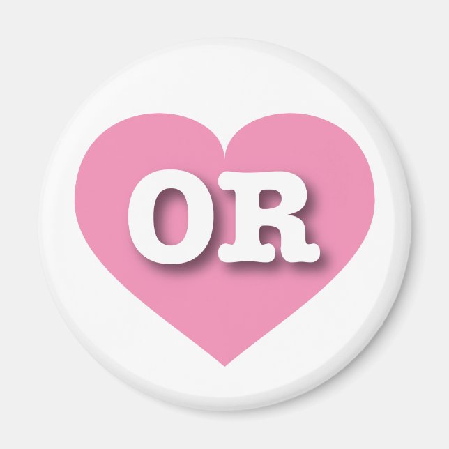 I love Oregon - OR pink heart Magnet (Front)