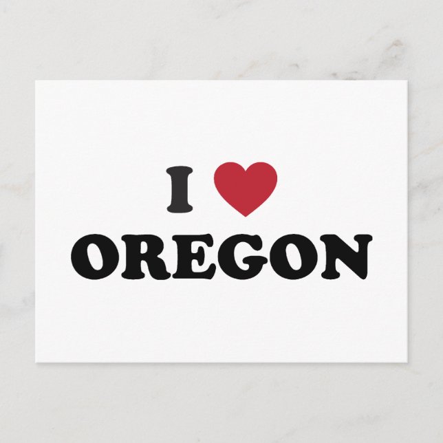 I Love Oregon Postcard (Front)