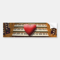 I love organs bumper sticker