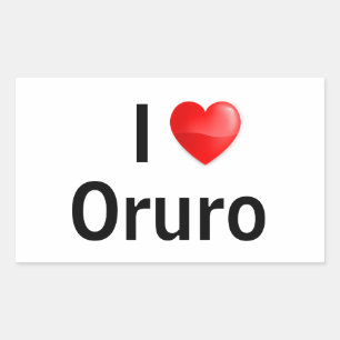 I love Oruro Rectangular Sticker