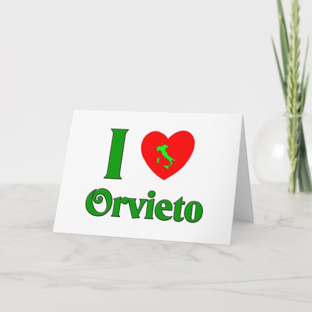 I Love Orvieto Italy Holiday Card (Front)