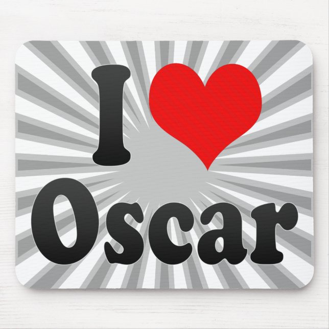 I love Oscar Mouse Pad (Front)