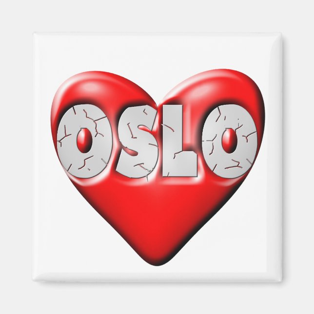 I Love Oslo Norway Magnet (Front)