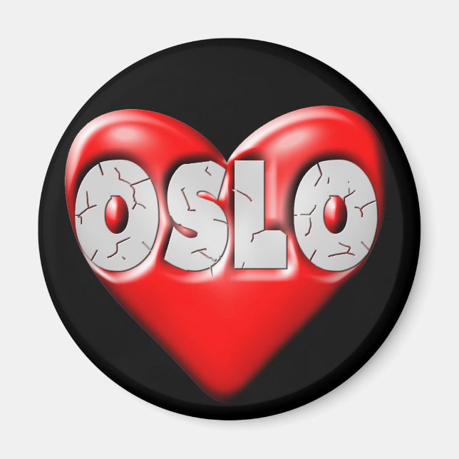 I Love Oslo Norway Magnet (Front)