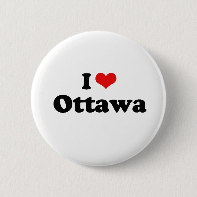 I Love Ottawa Tshirt 6 Cm Round Badge (Front)