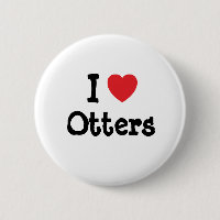 I love Otters heart custom personalised