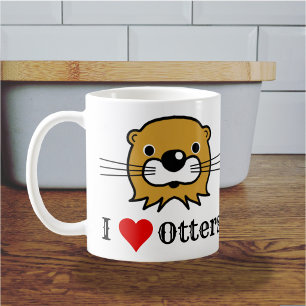 I Love Otters. Otter Appreciation. Loves Otters Coffee Mug