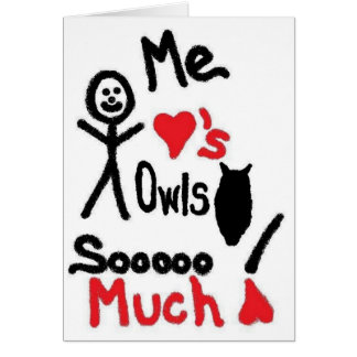 I Love Owls Cartoon