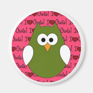 I Love owls Magnet