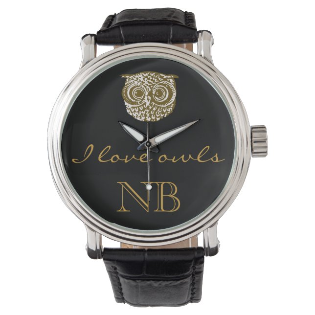 i love owls time watch (Front)